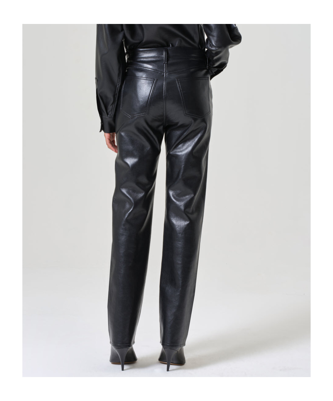 Agolde Belt-loop Casual Pants In Black