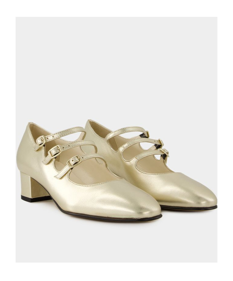 Carel Paris Round Head High Heels In Gold