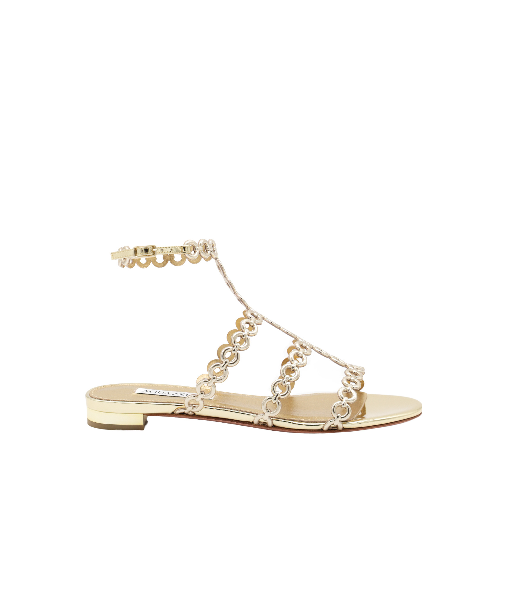 Shop Aquazzura Infinity Chain Flat Sandals