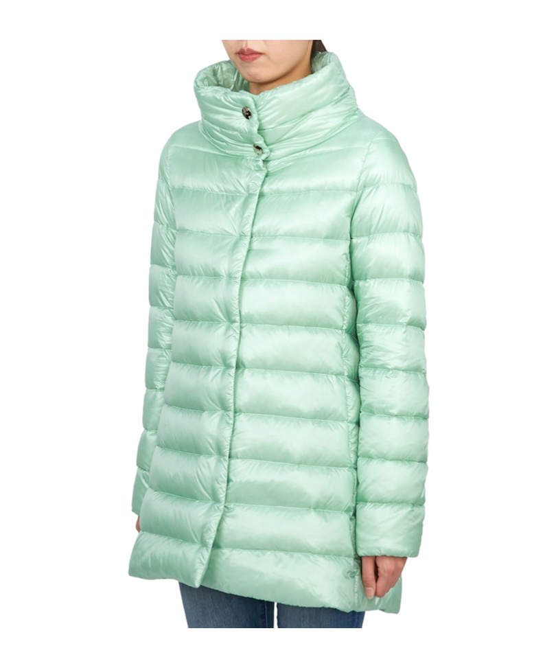 Herno Long-sleeved Down Jacket In Green