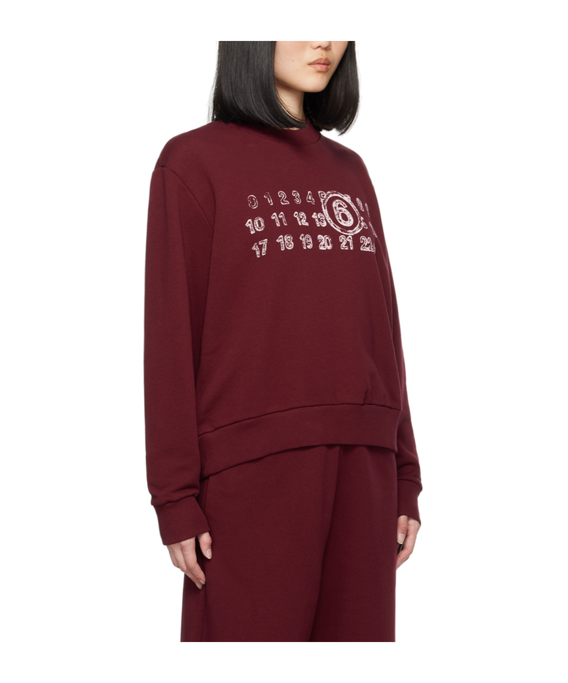 MM6 MAISON MARGIELA NUMBERS MOTIF-PRINT SWEATSHIRT