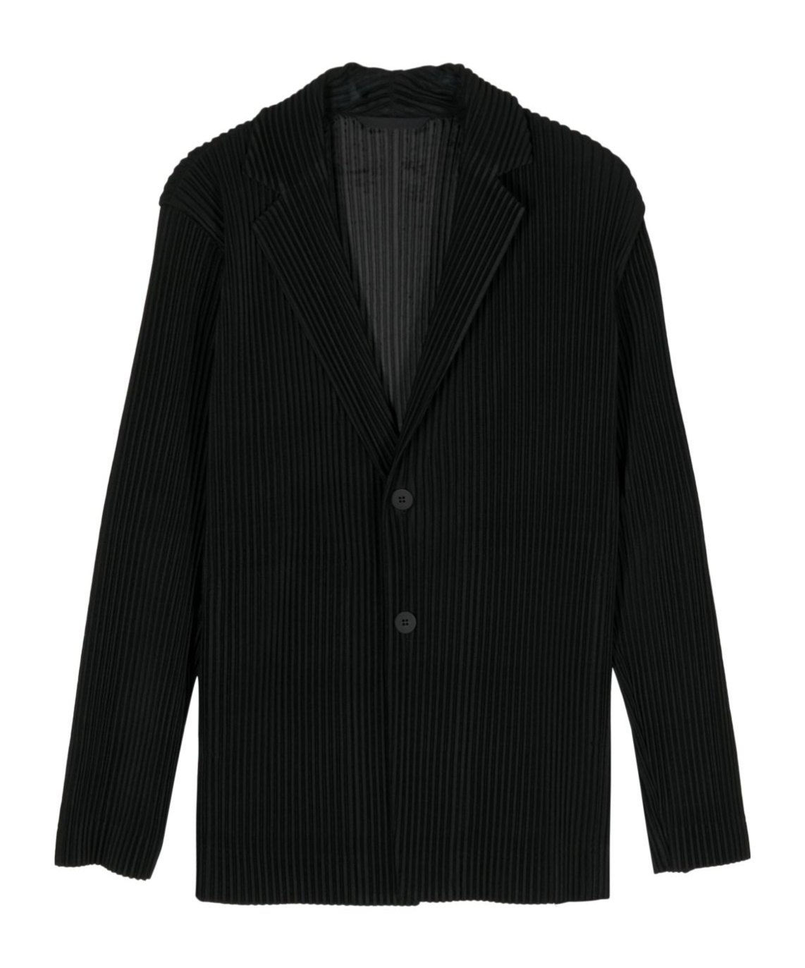 Shop Issey Miyake Plissé Blazer In Black