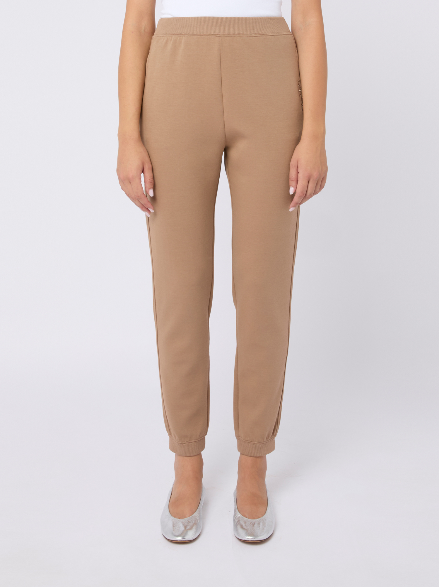 Max Mara Elastic Waist Sweatpants In Brown