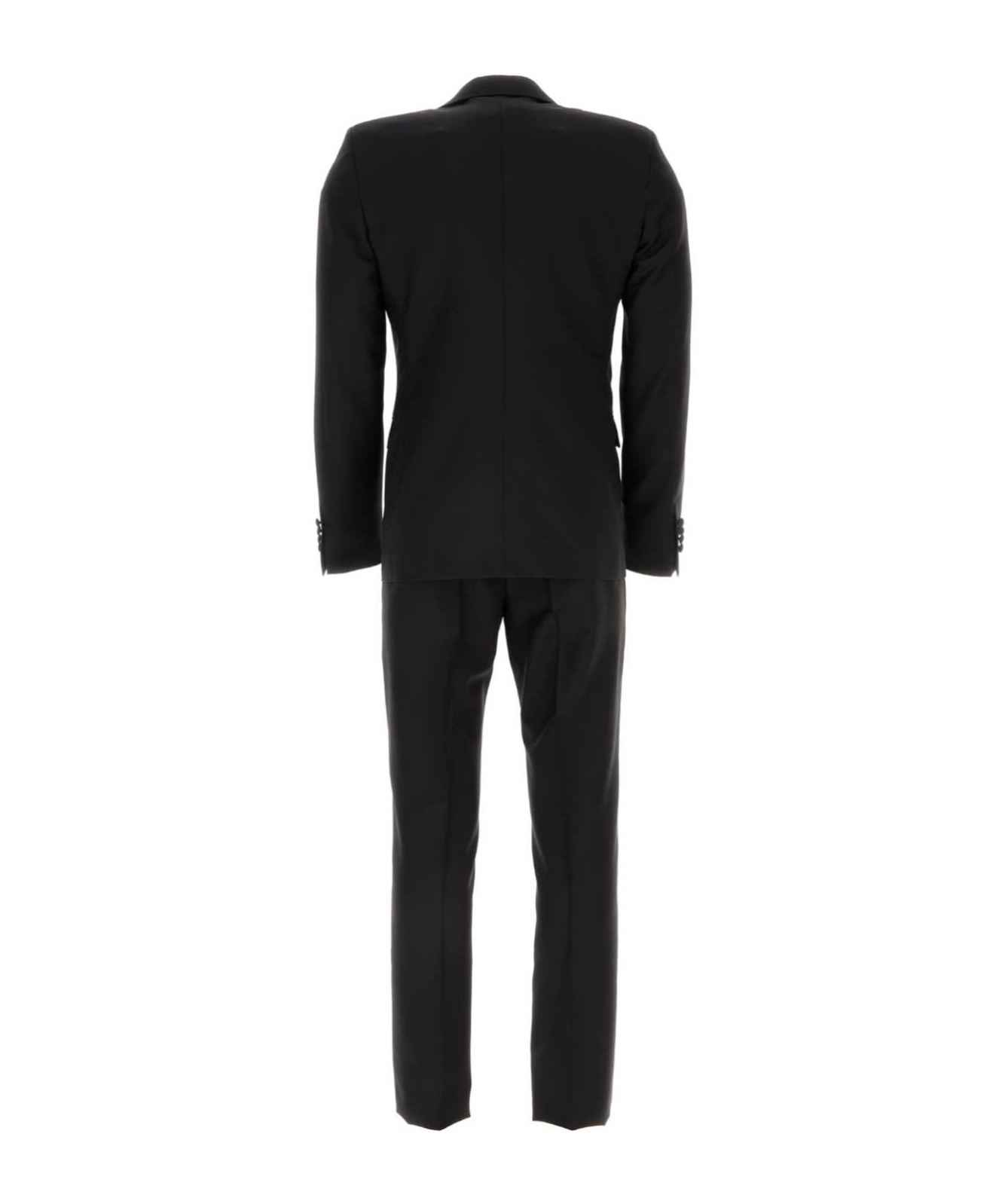 Prada Suit Wool Blend Notch Lapels In Black