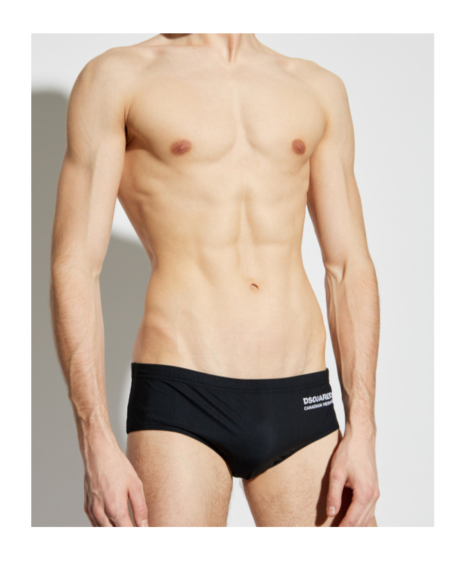 Dsquared2 Logo-print Swim Trunks In Black