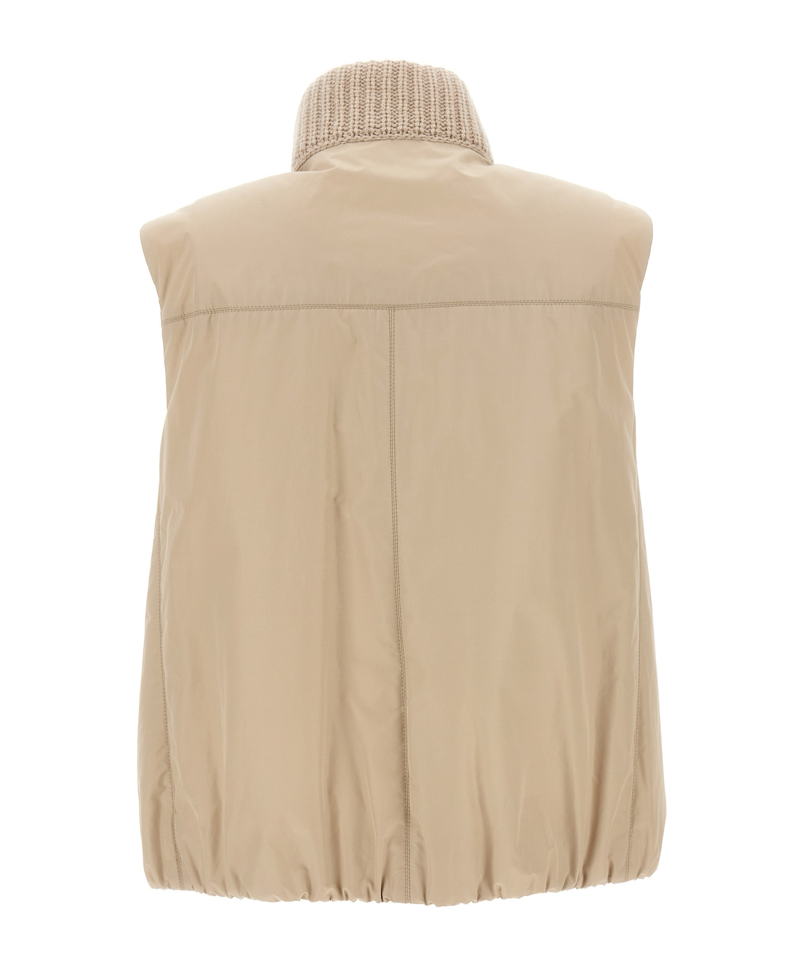 Brunello Cucinelli Reversible Knit Insert Vest In Pink