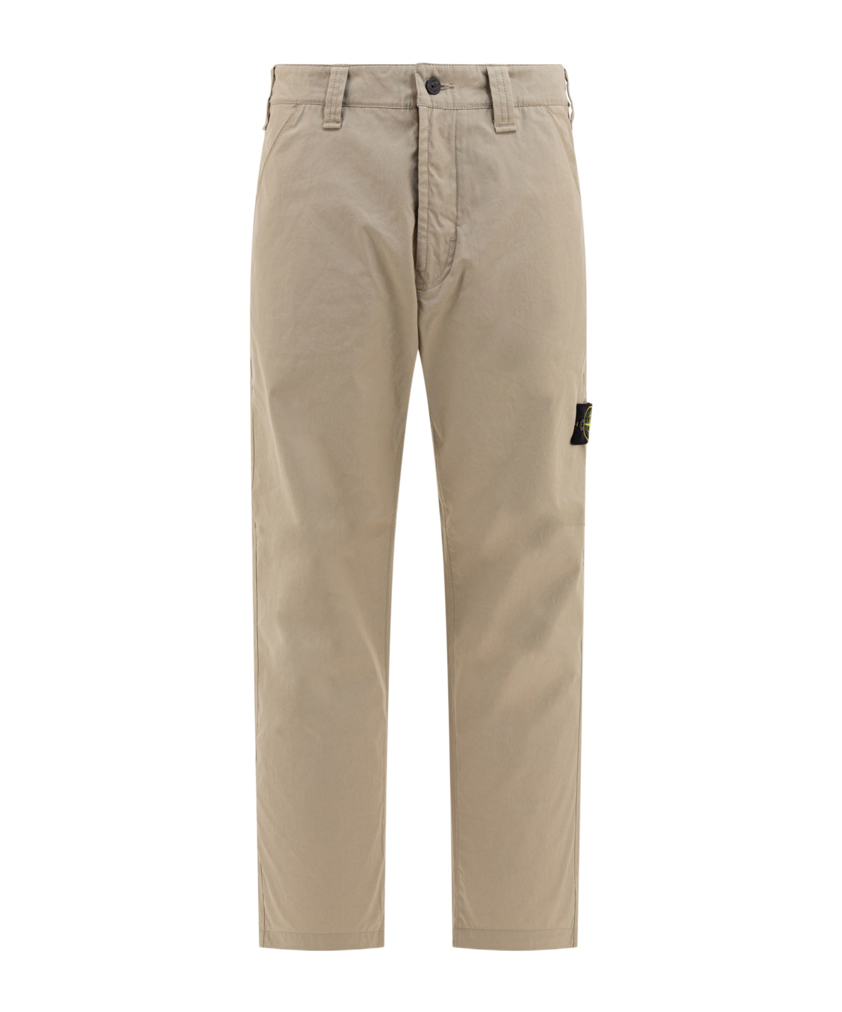 Stone Island Belt-loop Casual Pants In Nude