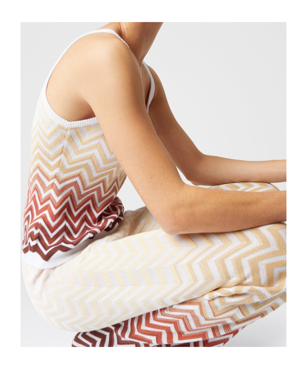 Shop Missoni Zigzag-woven Vest In Multicolor