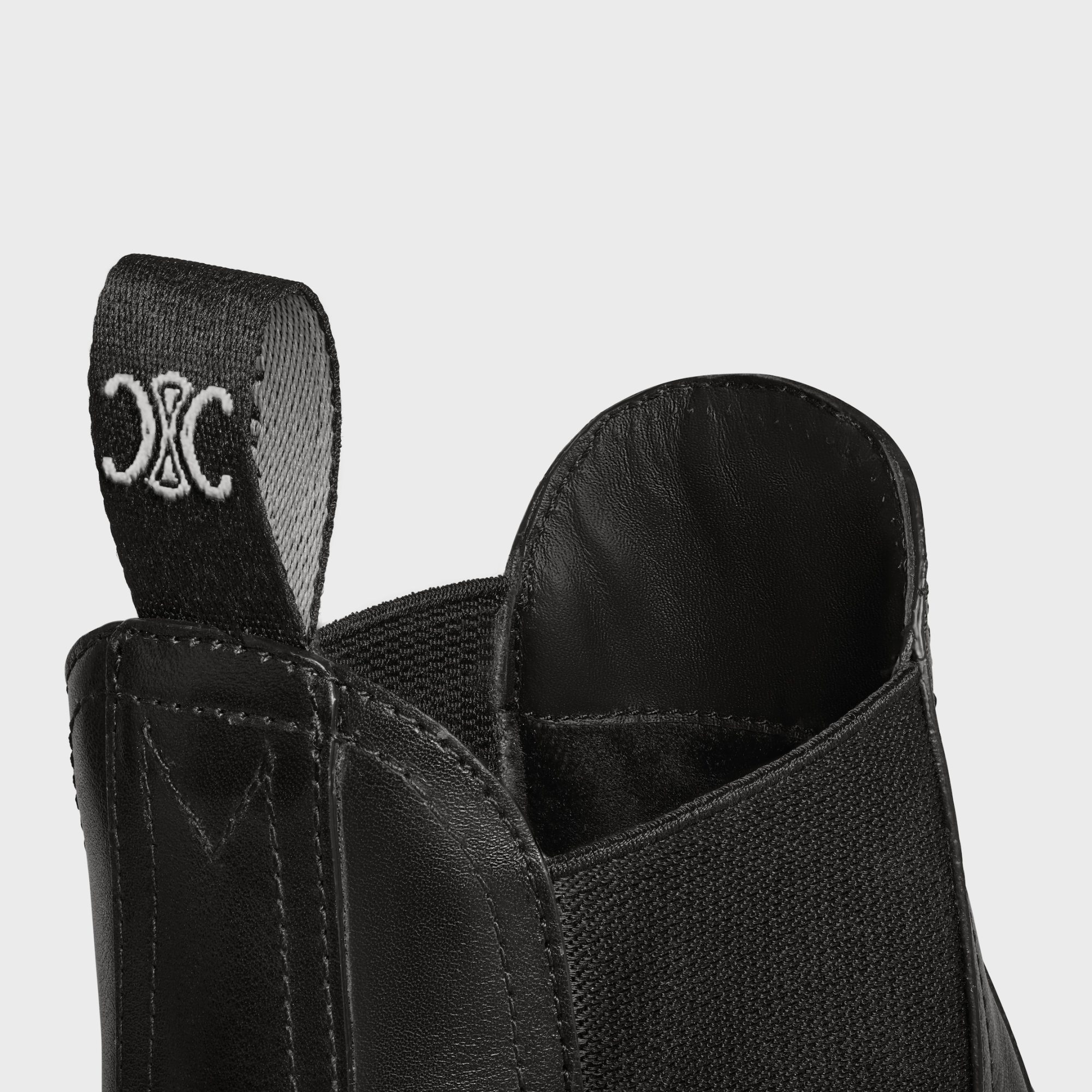 Celine Riley Ankle Boot In Calfskin In Black
