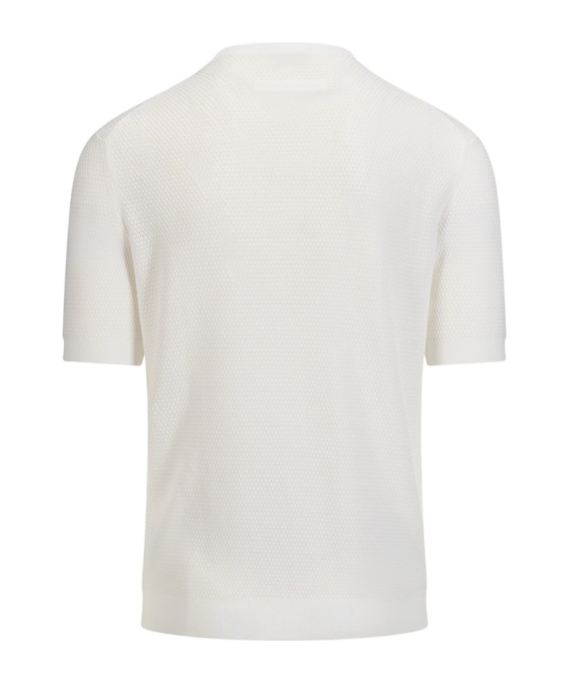 Shop Zegna Short Sleeve Crewneck Knit In White