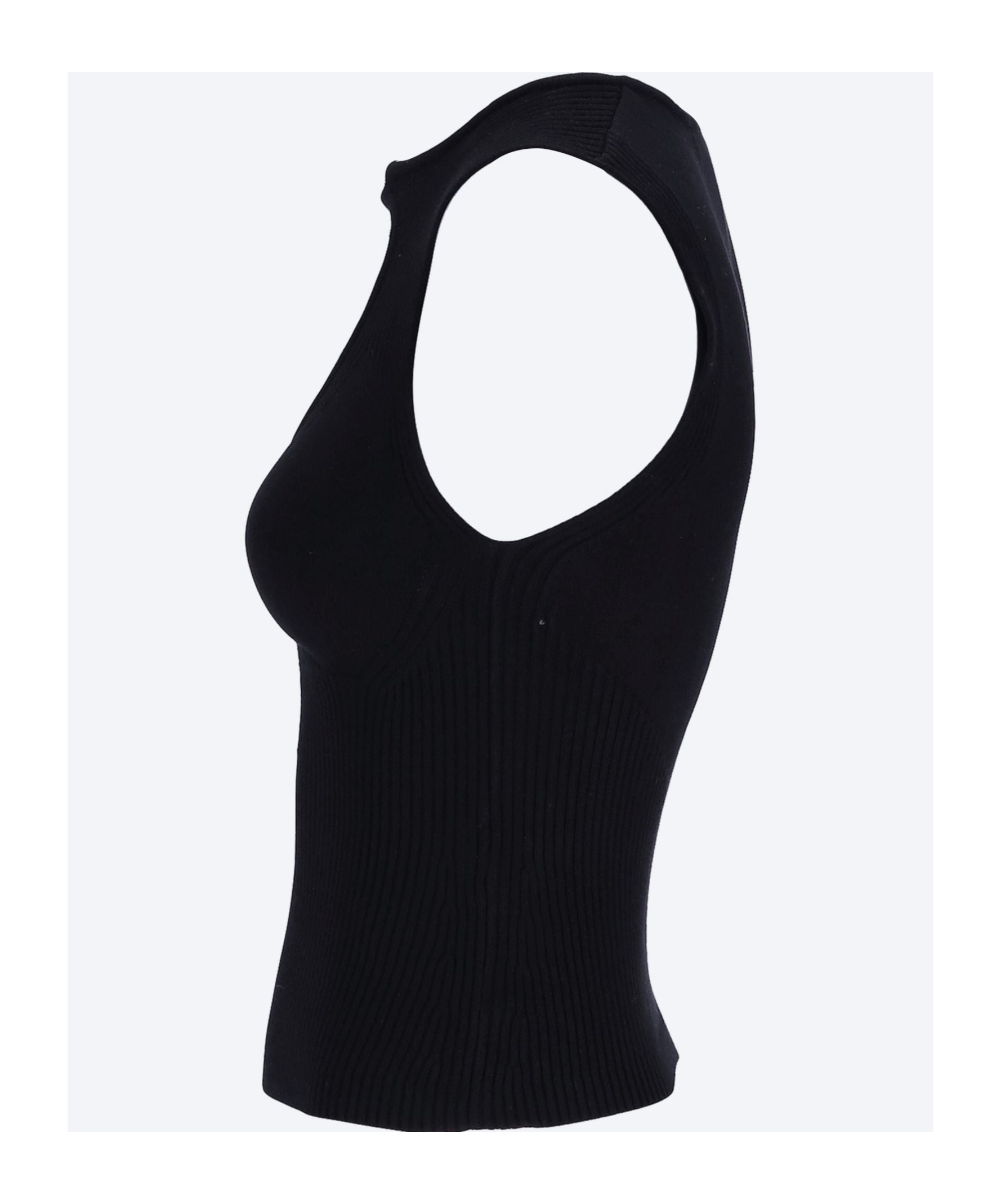 Marine Serre Sleeveless Sweater In Black