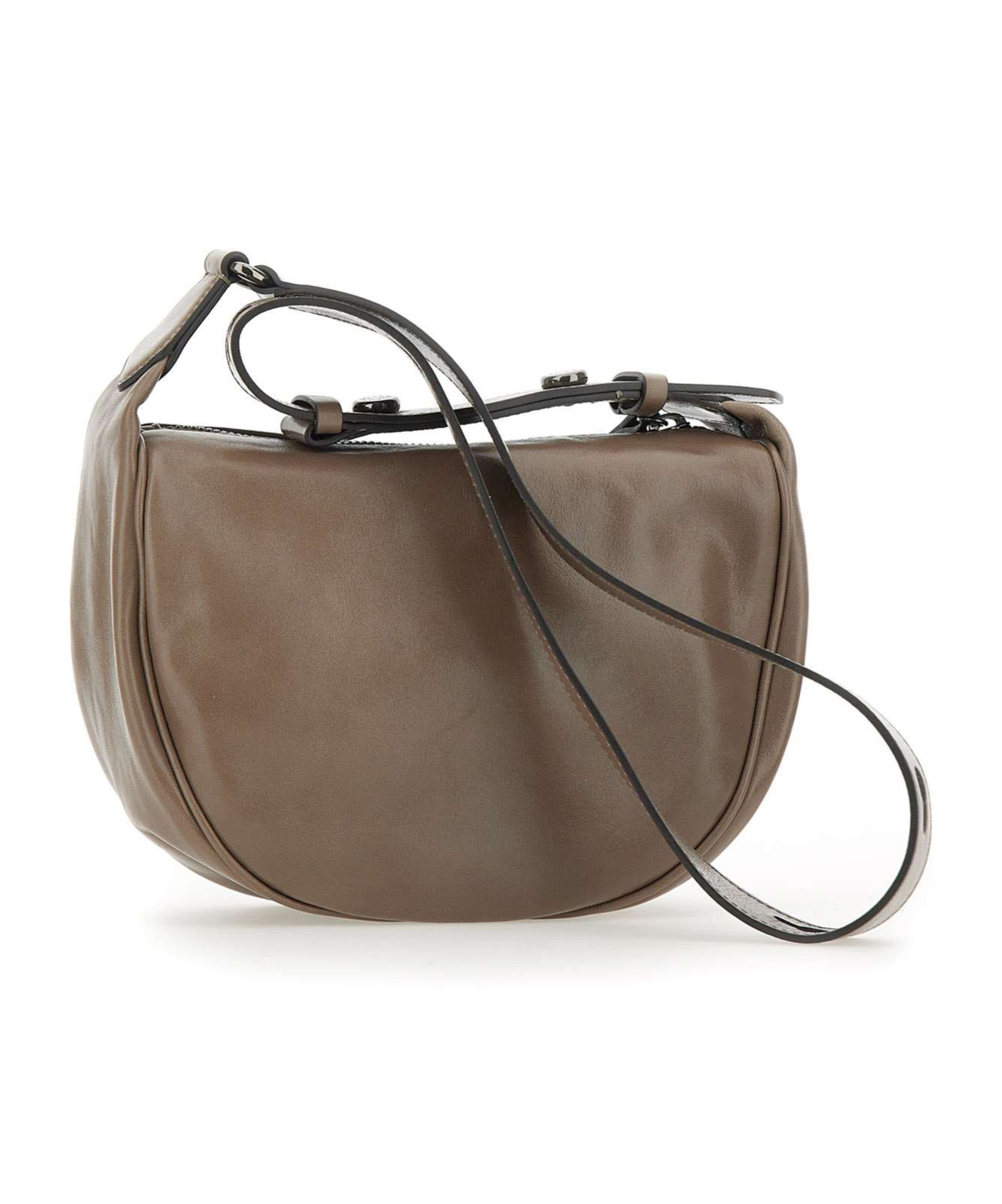 Gianni Chiarini Logo Patch Shoulder Bag In Brown