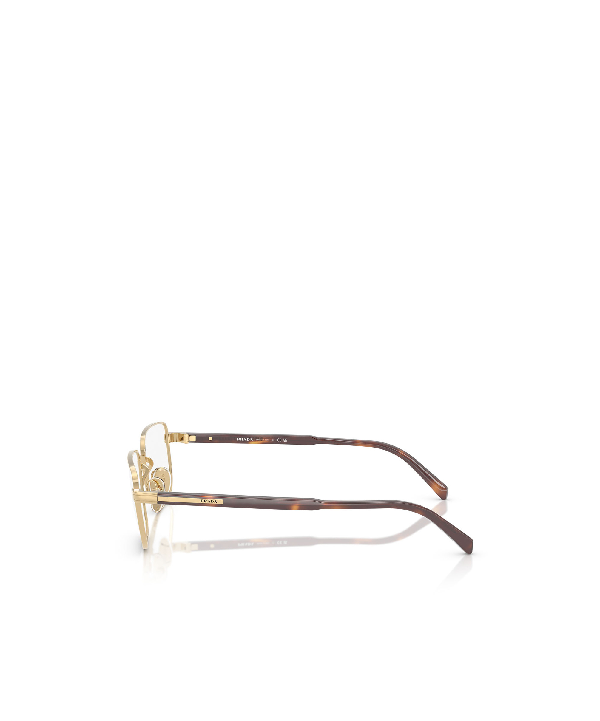 Prada Full Frame Plain Mirror In Brown