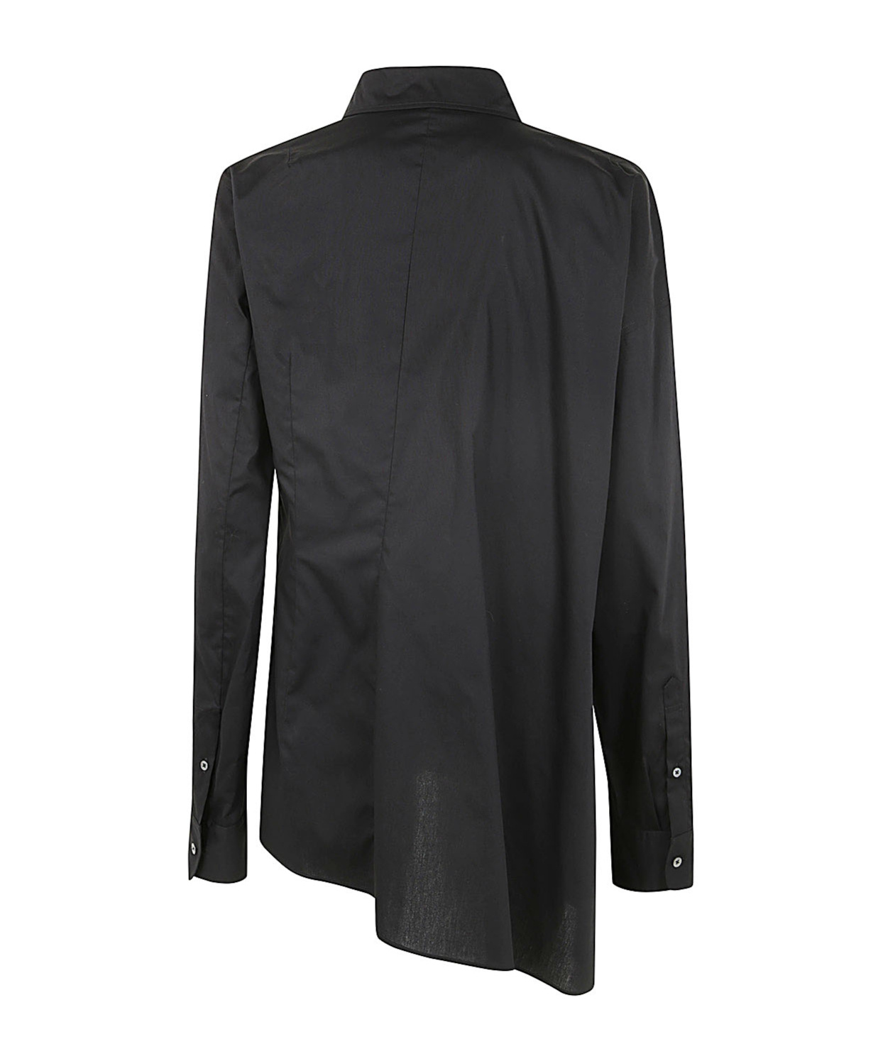 Ann Demeulemeester Jula Dropped Shoulder Shirt Popeline Black In Black