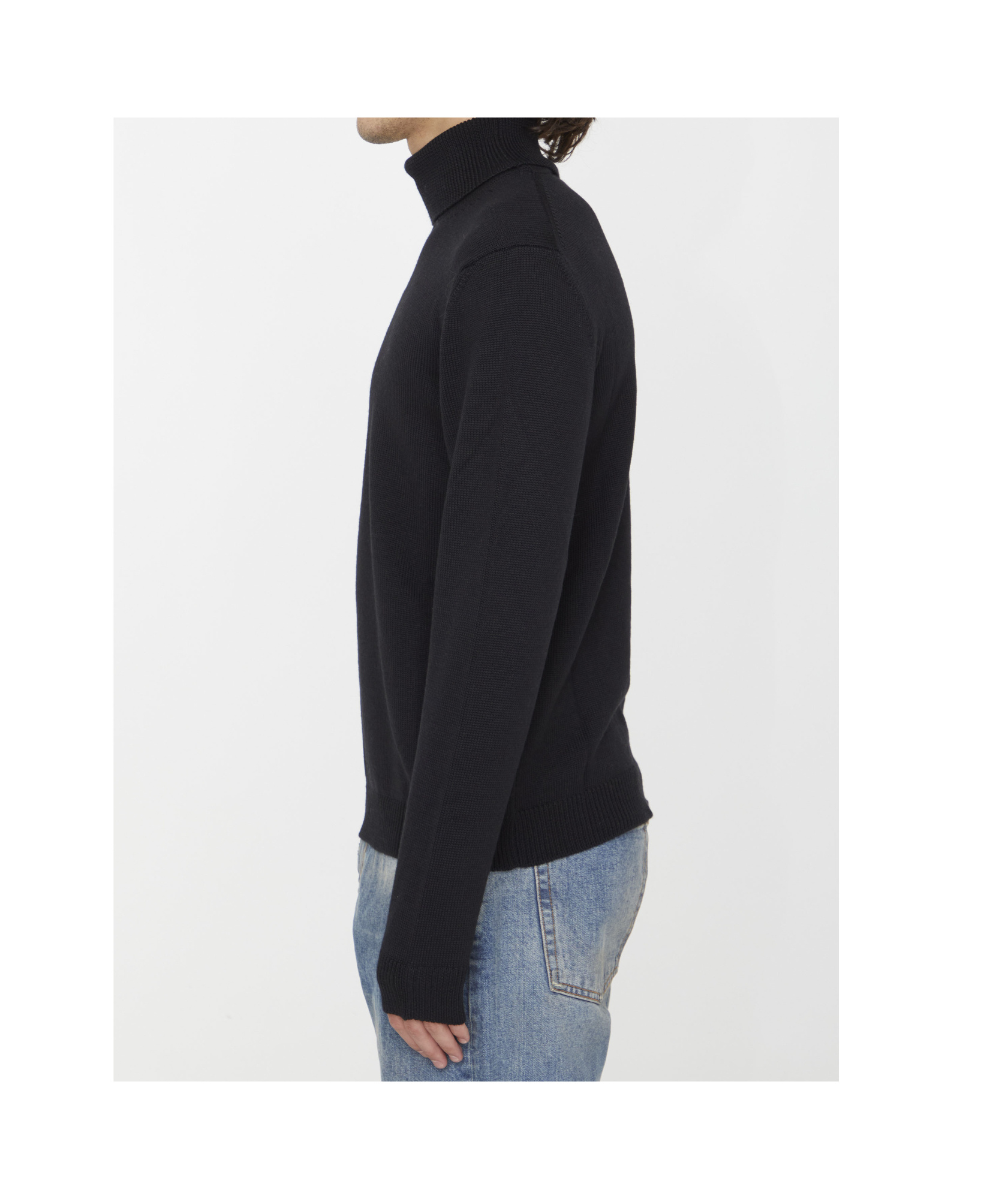 Roberto Collina Merino Wool Jumper In Black