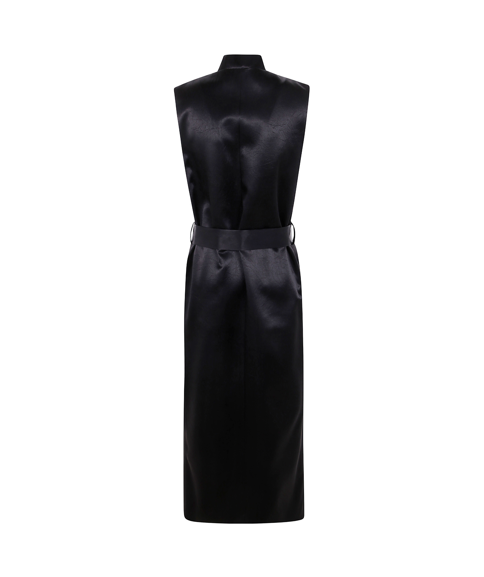 Philosophy Di Lorenzo Serafini Satin Sleeveless Dress In Black