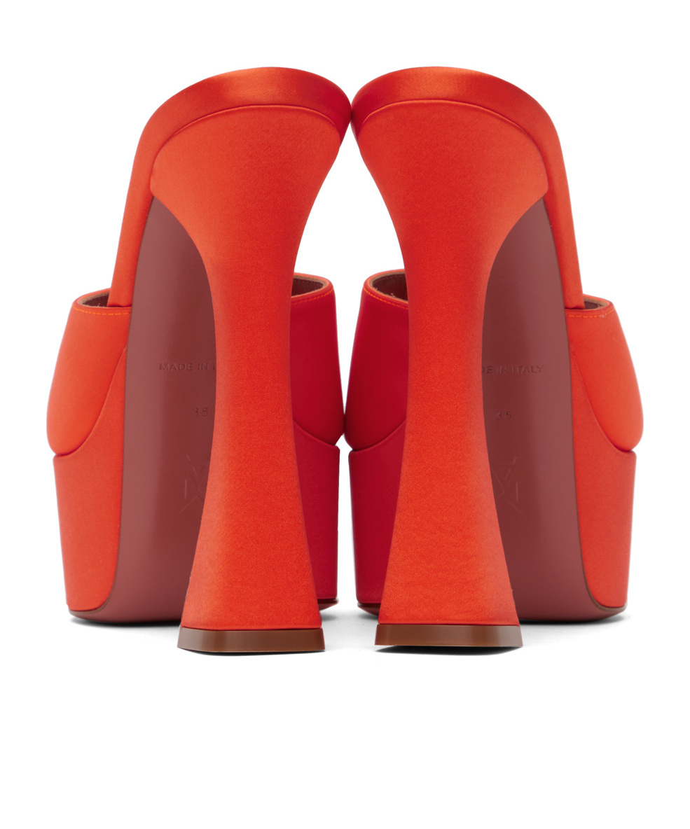 Shop Amina Muaddi Dalida Square-toed High-heeled Sandals In Red