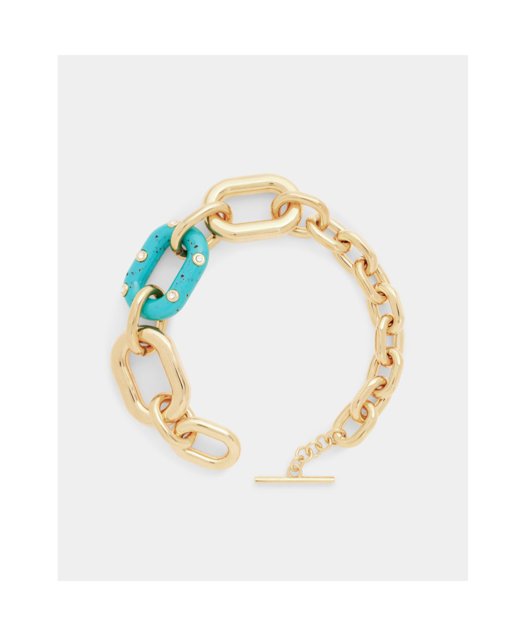 Rabanne Xl-link Chocker Necklace In Yellow