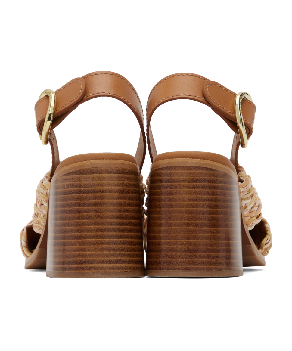 See By Chloé Jaicey Woven Crisscross Slingback Sandals In Brown