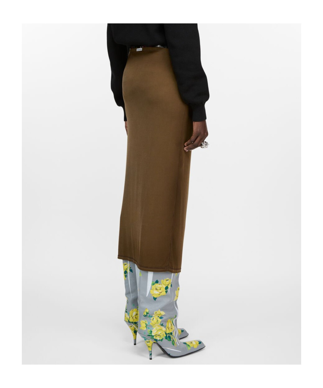 Acne Studios Elastic Waist Skirt In Green