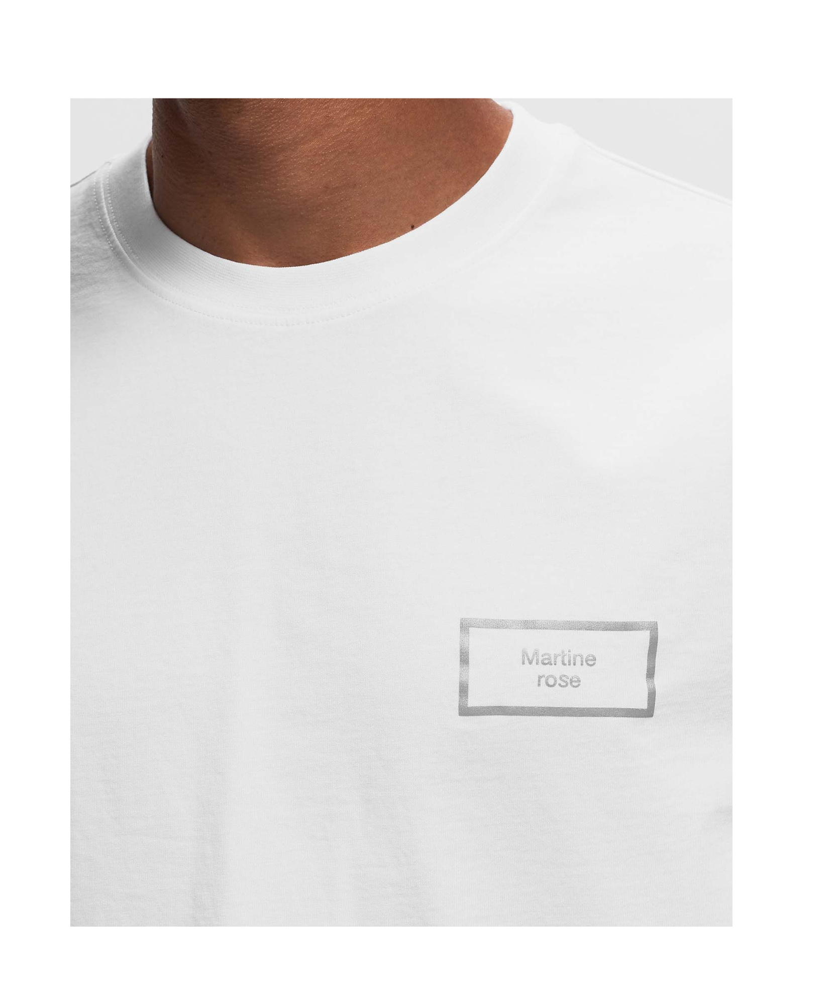 Martine Rose Classic Box Logo Graphic T-shirt In White