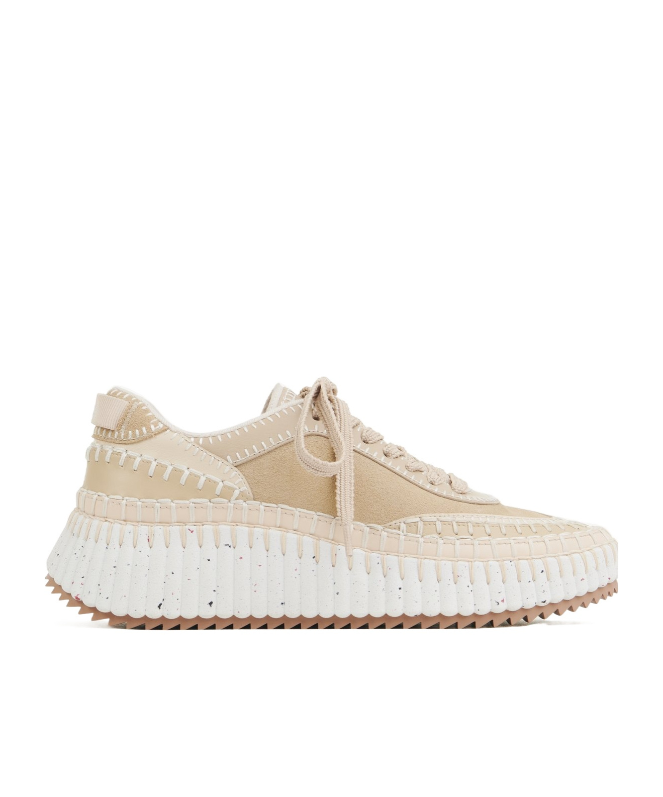 Chloé Baskets Nama Femme Beige Taille 41 100% Polyester In White