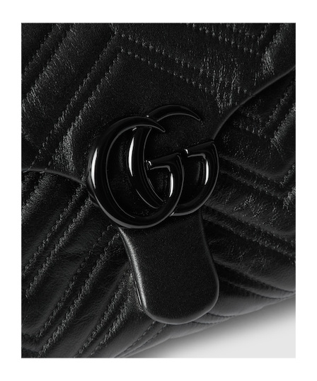 Gucci Gg Marmont Large Shoulder Bag In Black