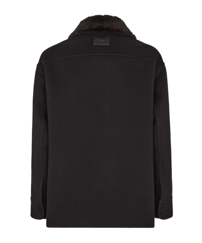 Fendi Long-sleeved Casual Jacket In Black