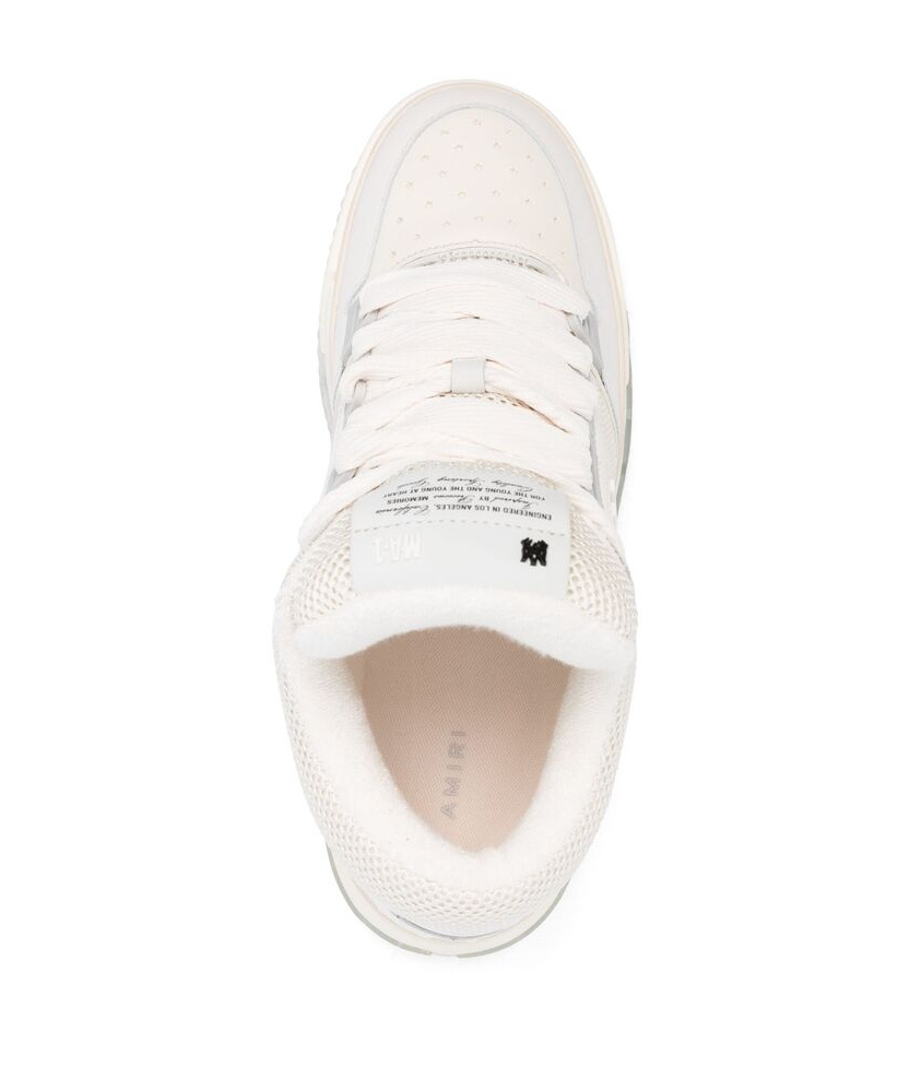 Amiri Multicolor Leather And Fabric Ma-1 Sneakers In White