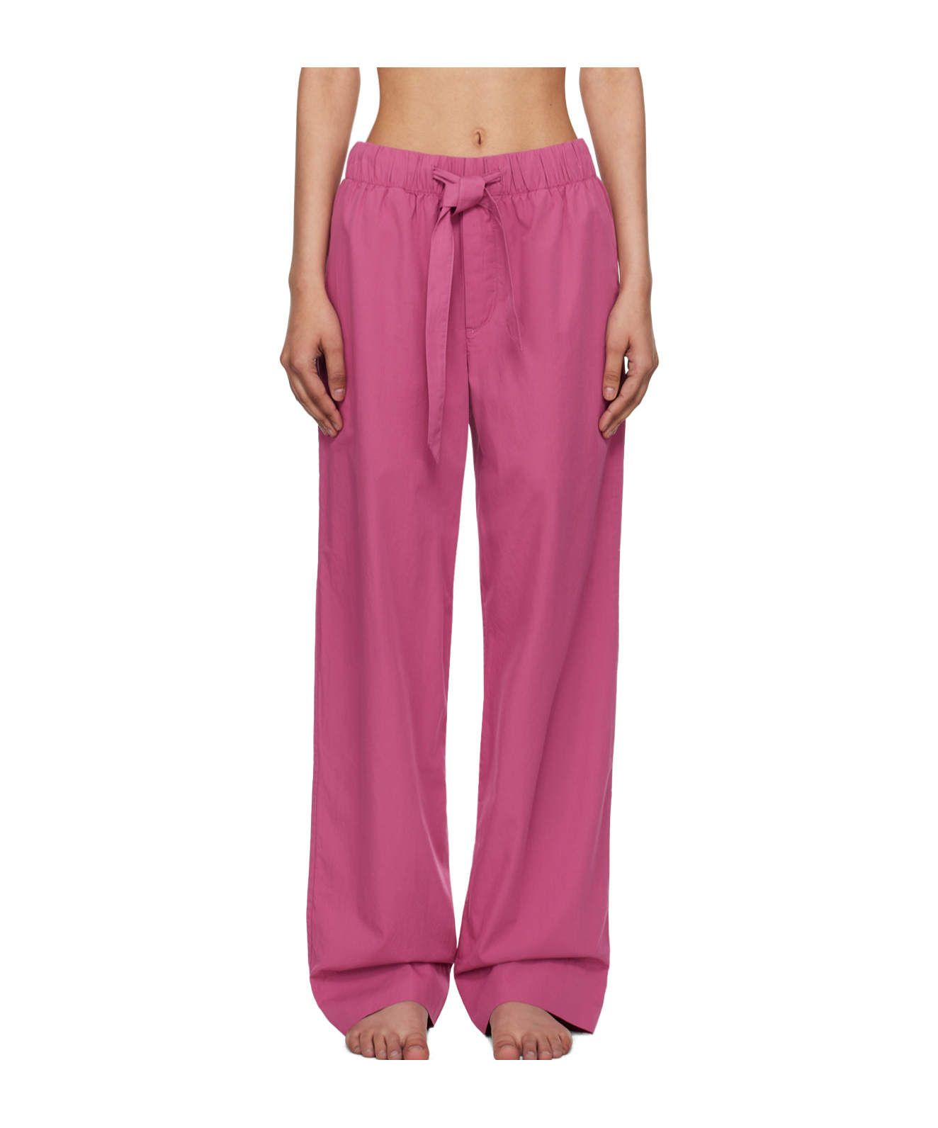 Tekla Purple Drawstring Pyjama Pants In Pink