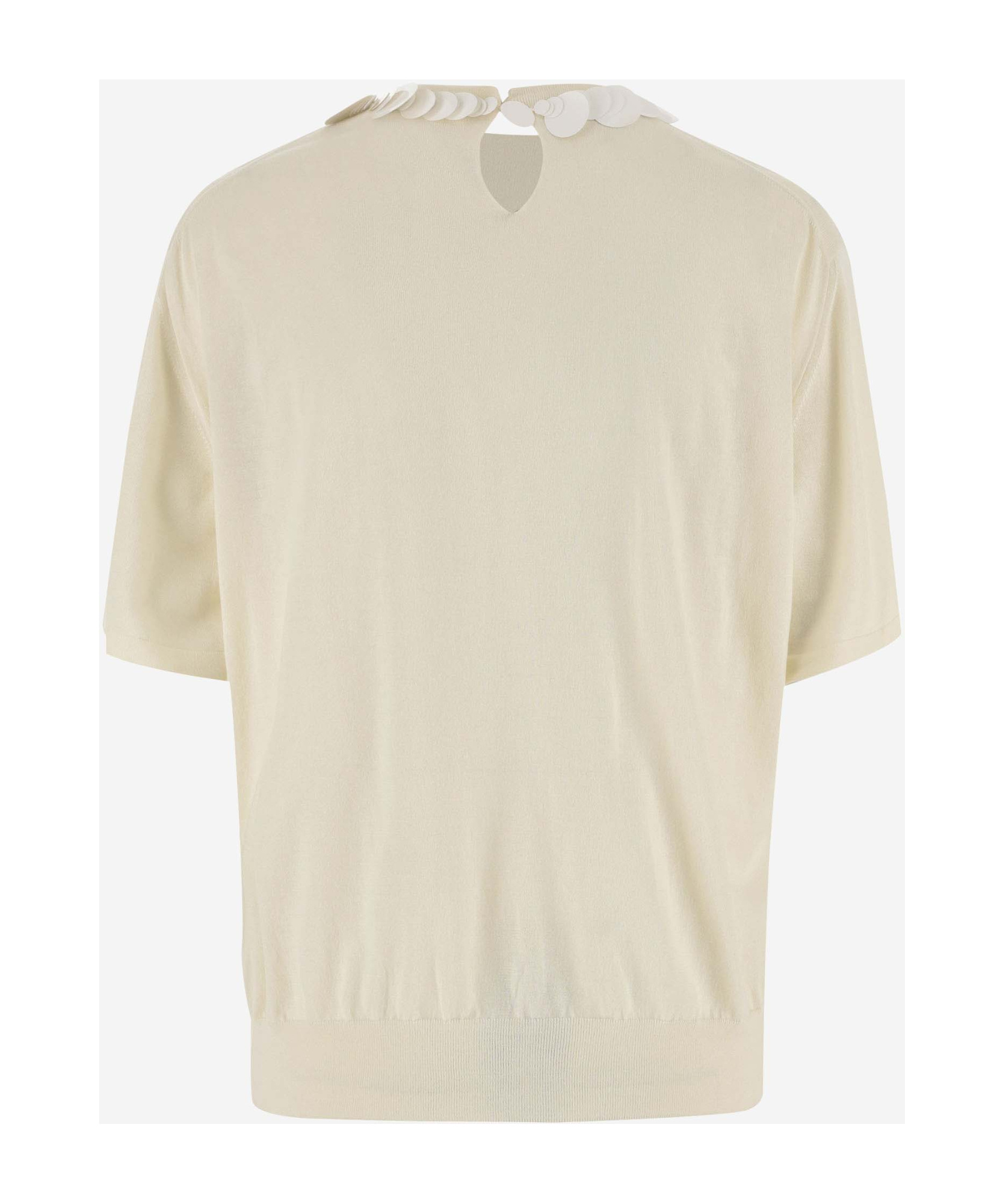 Jil Sander Sequin Embellished Crewneck T In Nude