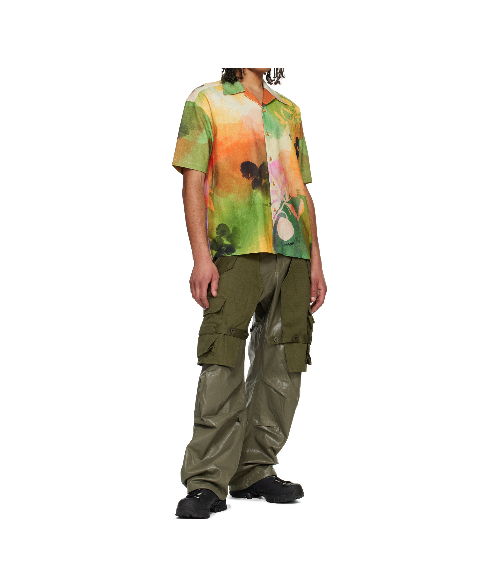Andersson Bell Ssense Exclusive Multicolor Rhino Tie Dye Print Shirt In Multi-color