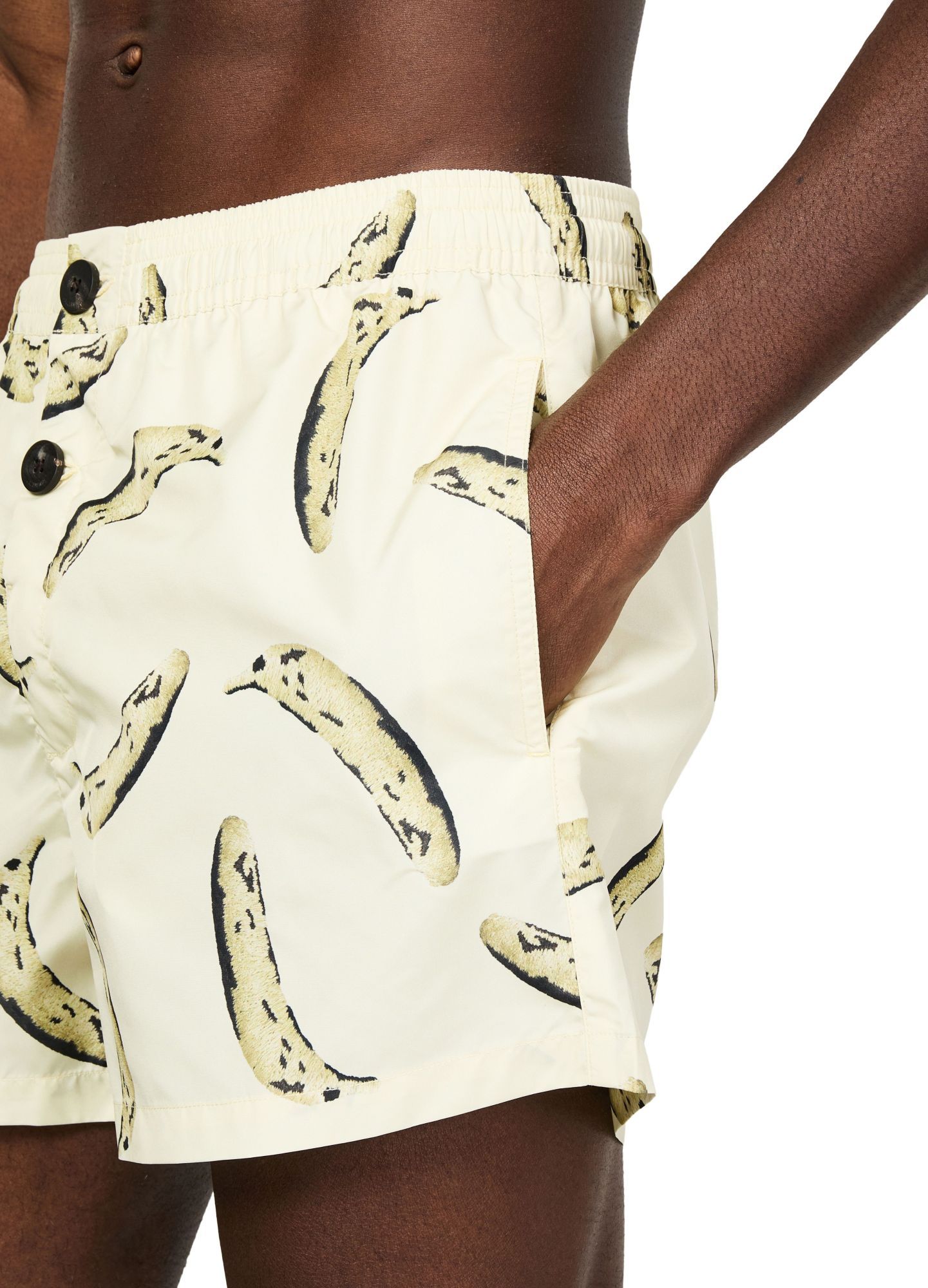 Shop Jacquemus Puntini Swimming Trunks
