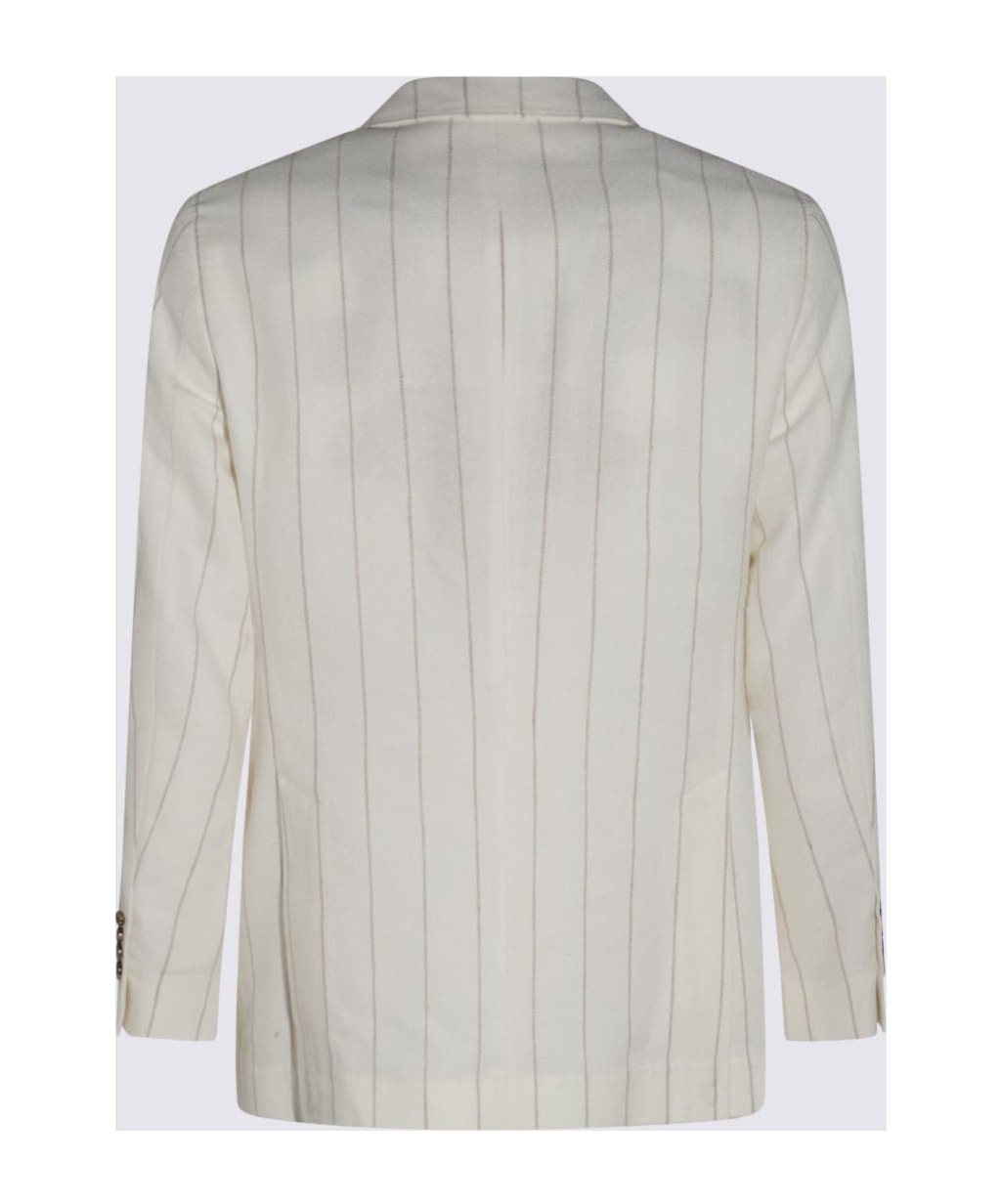 Brunello Cucinelli Linen-cotton Blend Suit In White