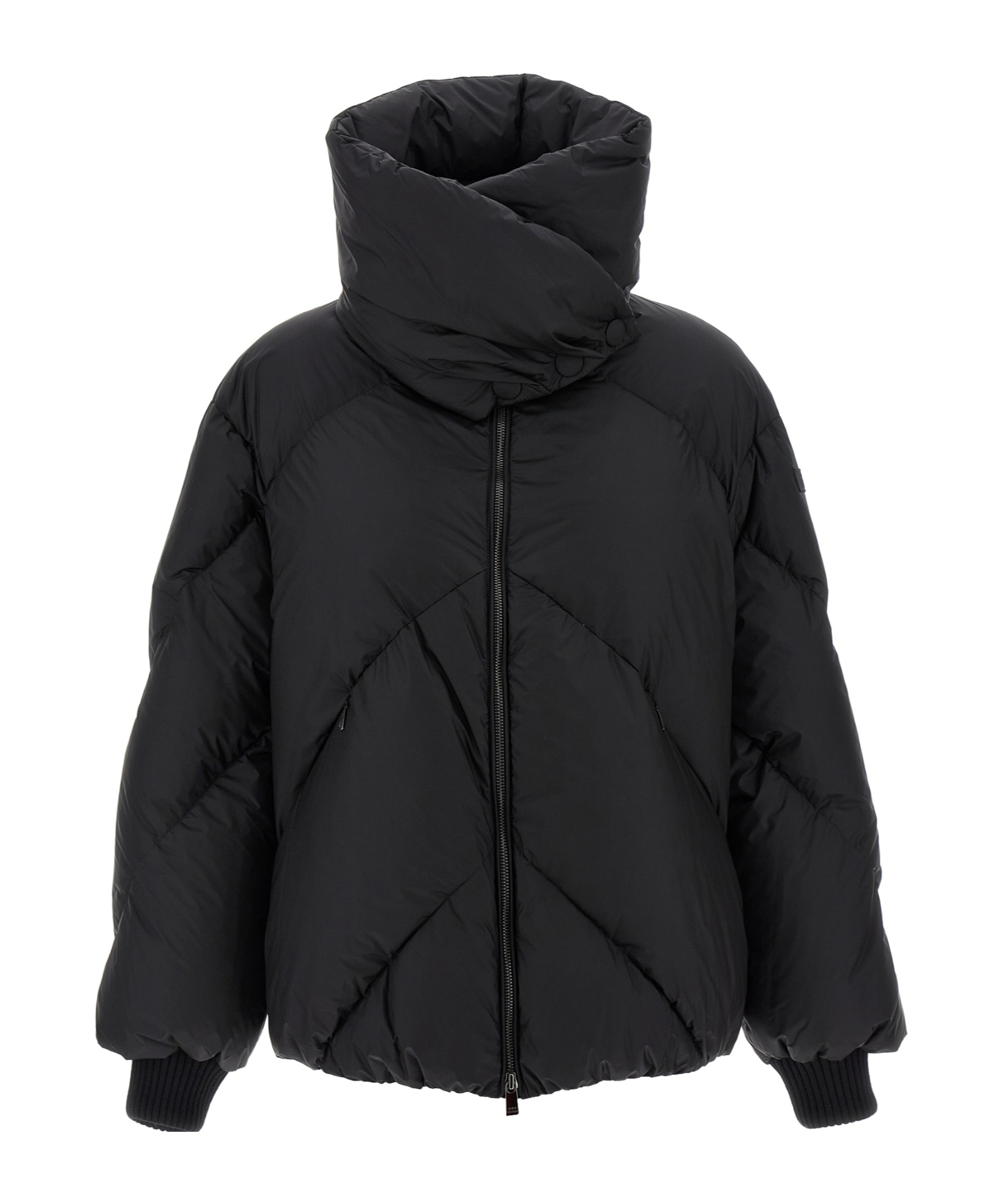 Tatras Long Sleeve Cotton Coat In Black