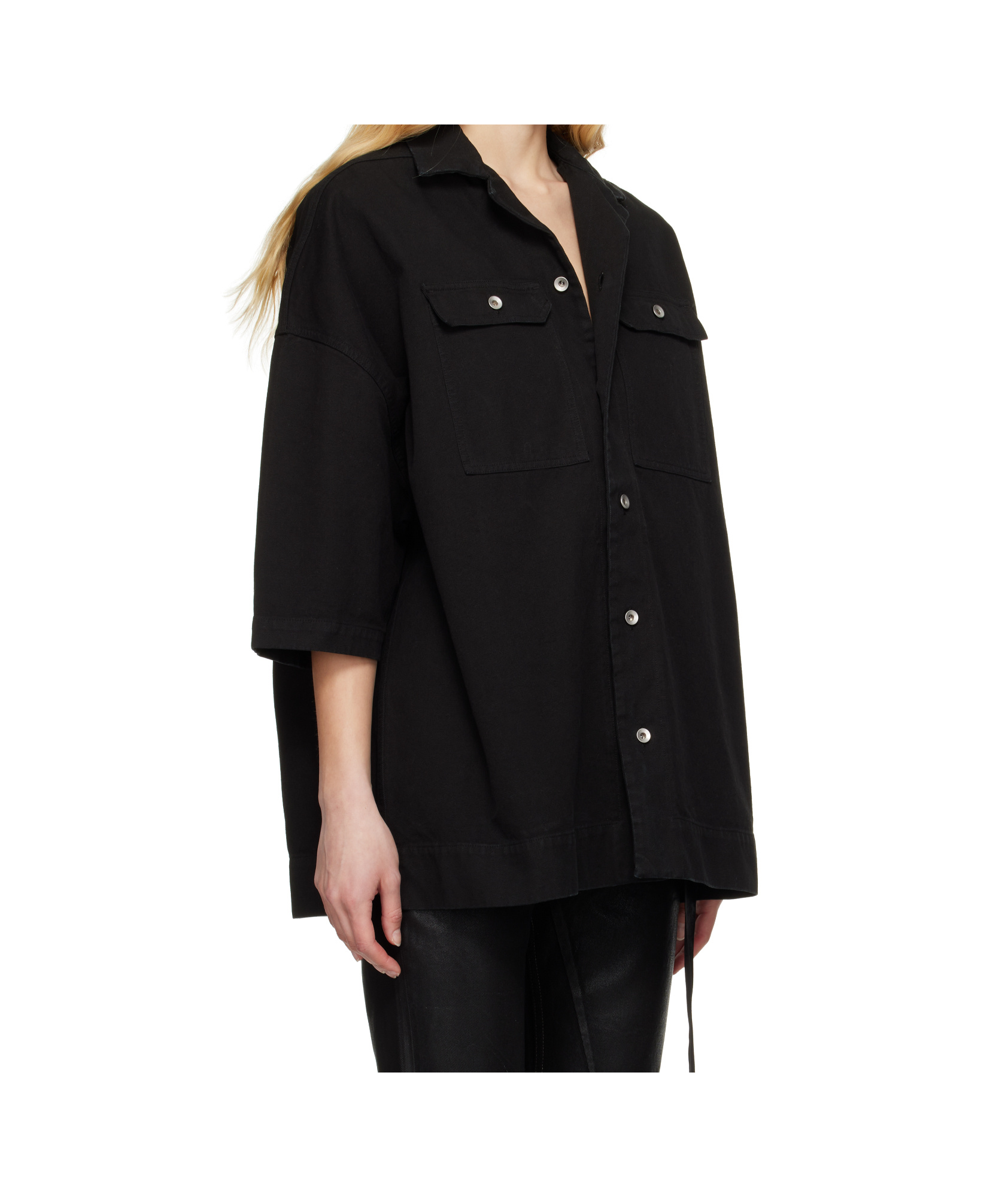 Rick Owens Drkshdw Black Hollywood Magnum Tommy Shirt In Black