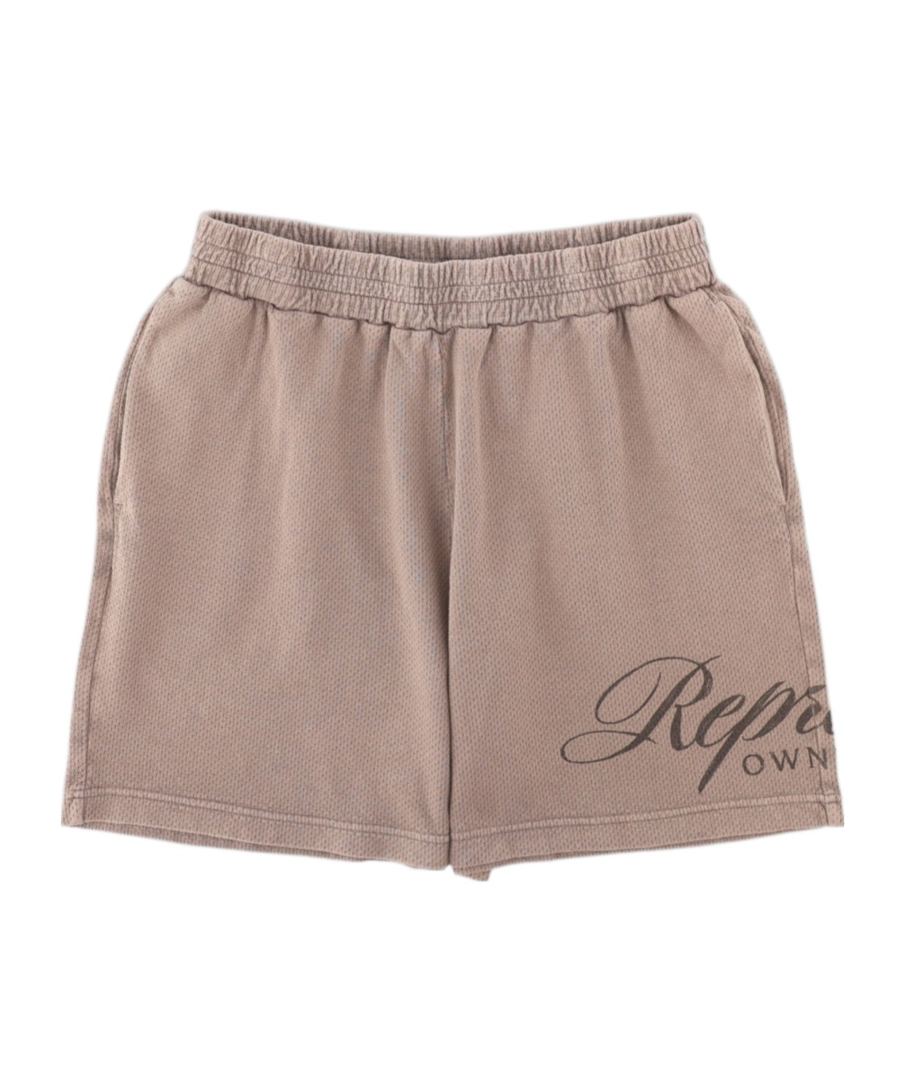 Represent Owners Club Regular Fit Script Mesh 5.7 Shorts In Purple