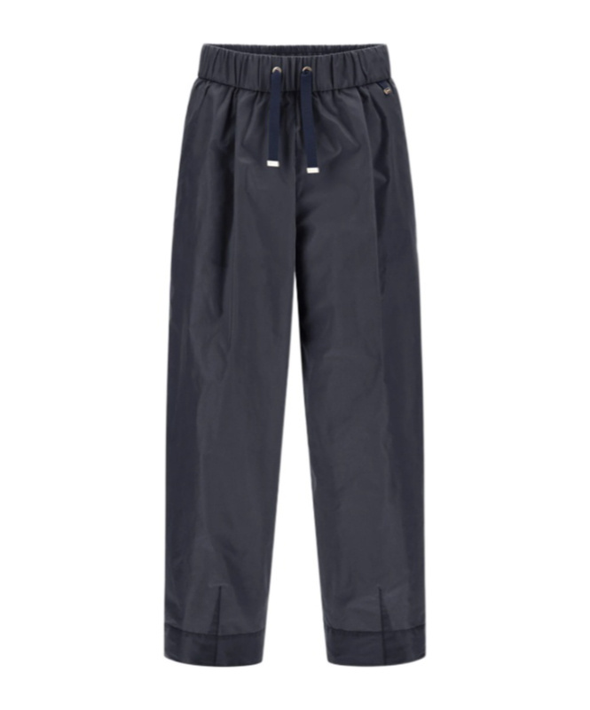 Herno New Techno Taffeta Trousers In Blue