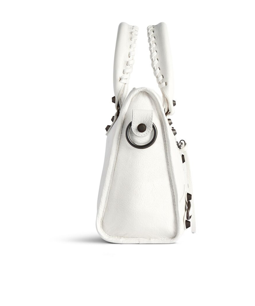 Balenciaga Women's Neo Cagole Leather Tote In White