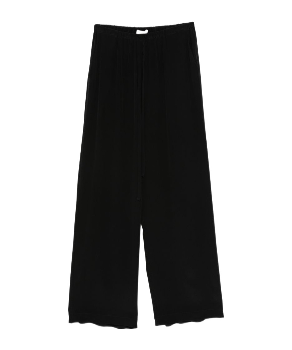 Alysi Elastic Waist Casual Pants In Black