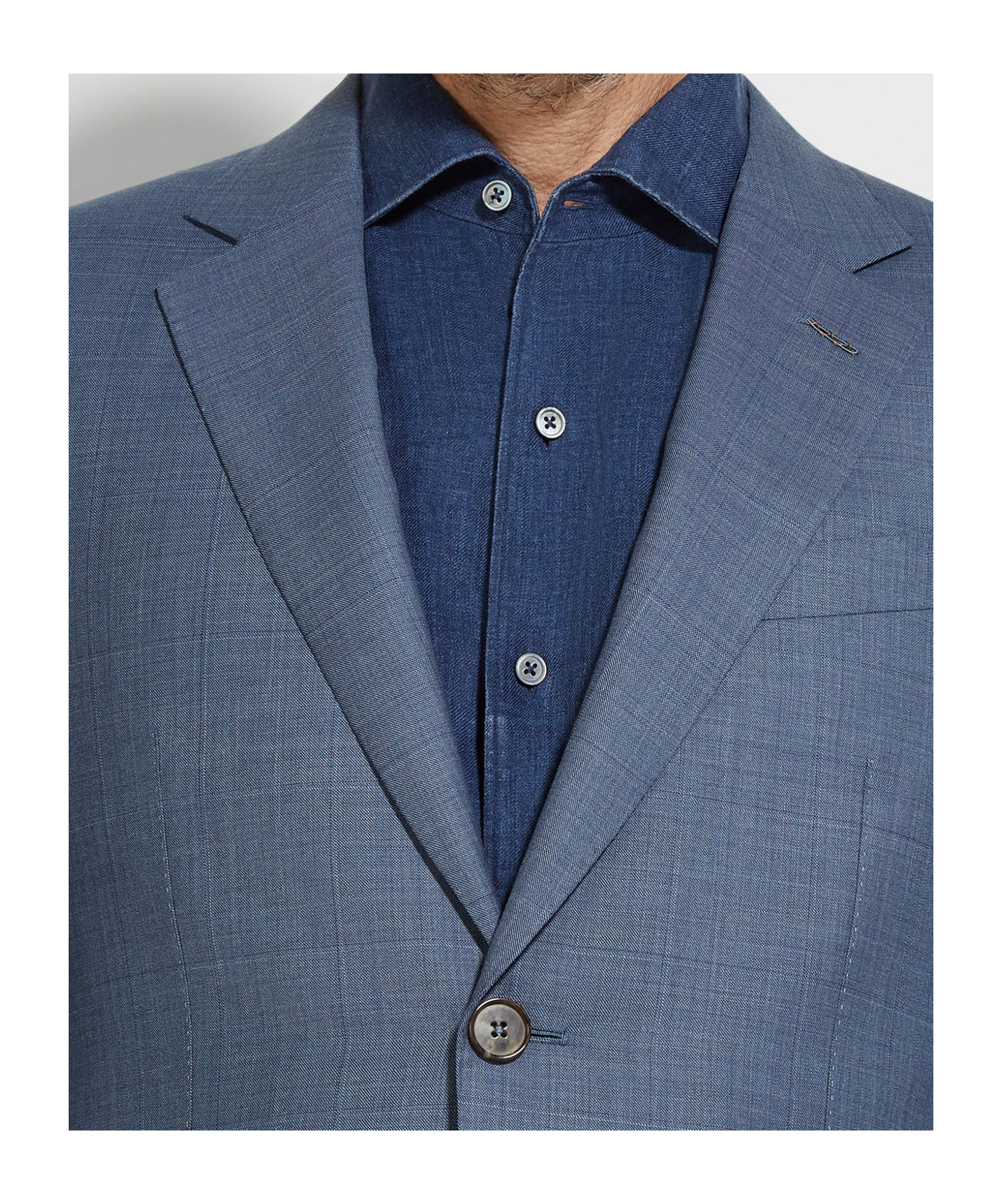 Zegna Centoventimila Wool Suit In Blue