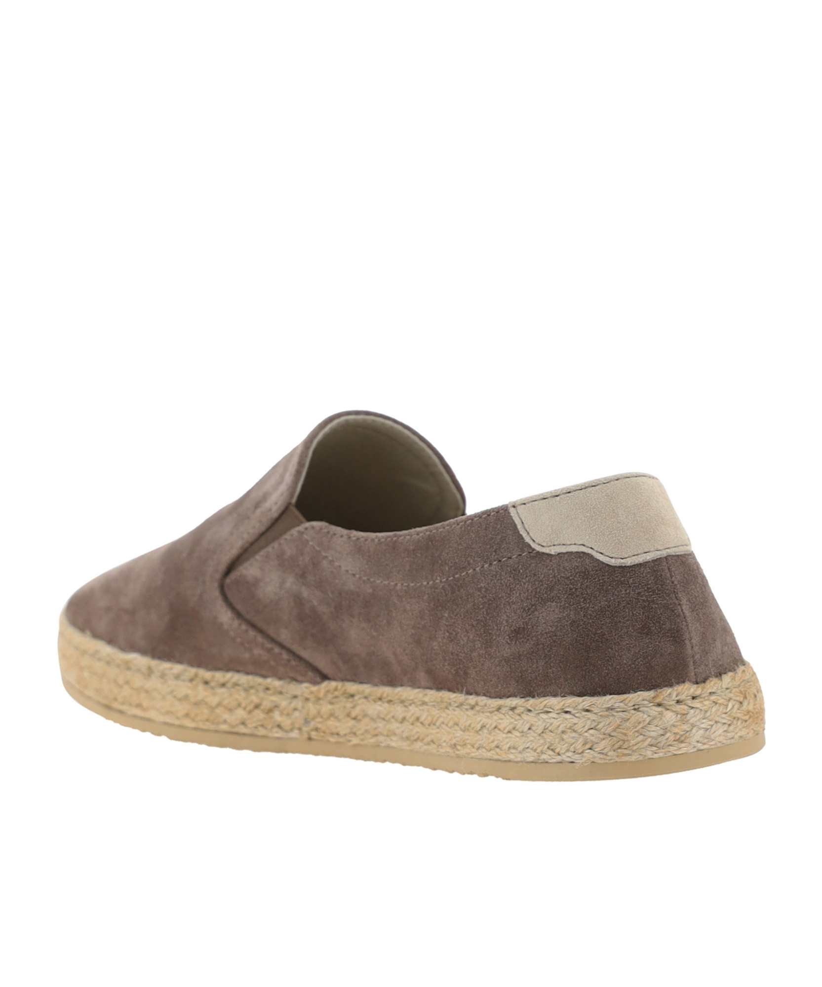 Brunello Cucinelli Leather Espadrilles With Contrast Heel Panel In Nude