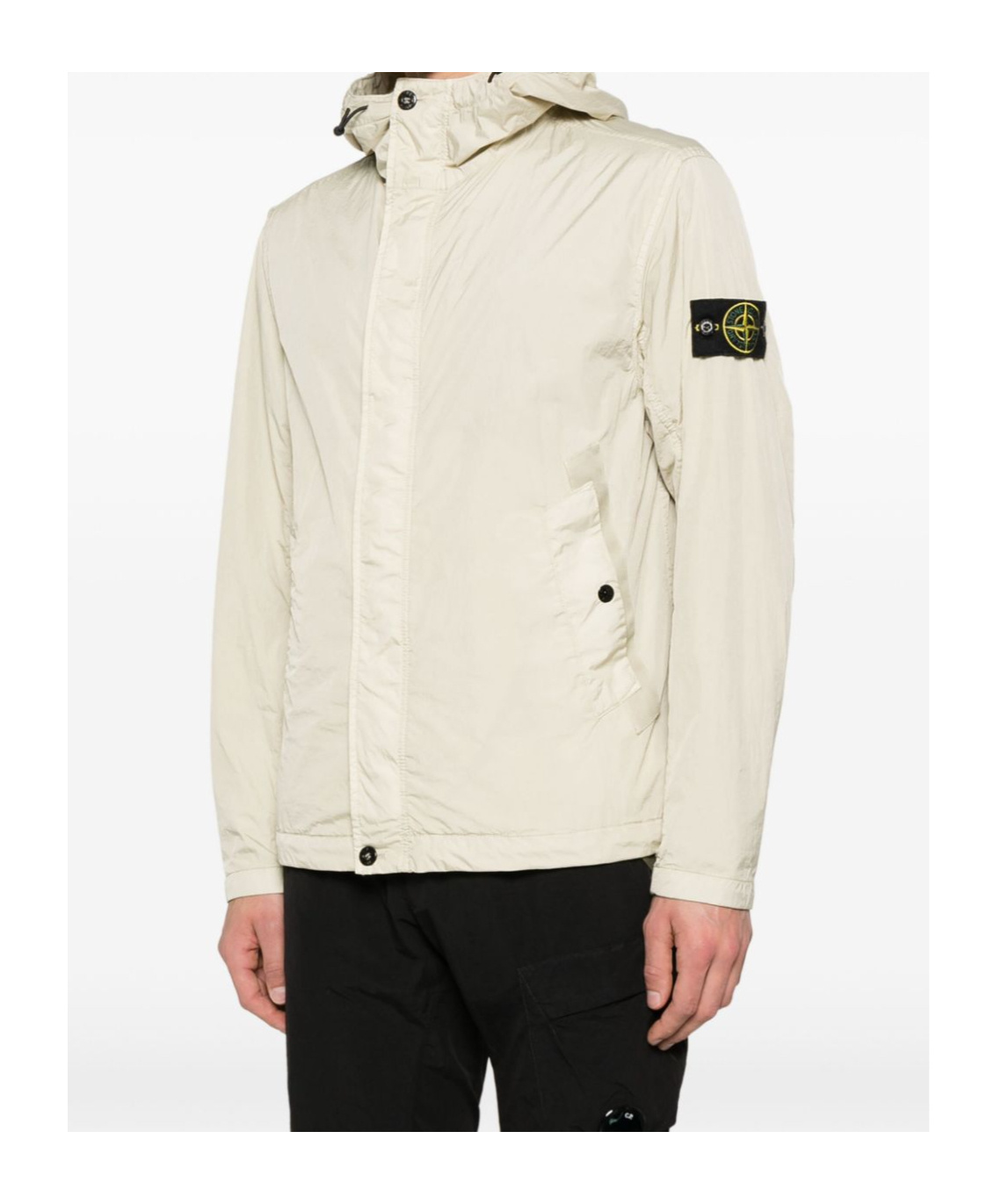 Stone Island Long-sleeved Jacket In Nude