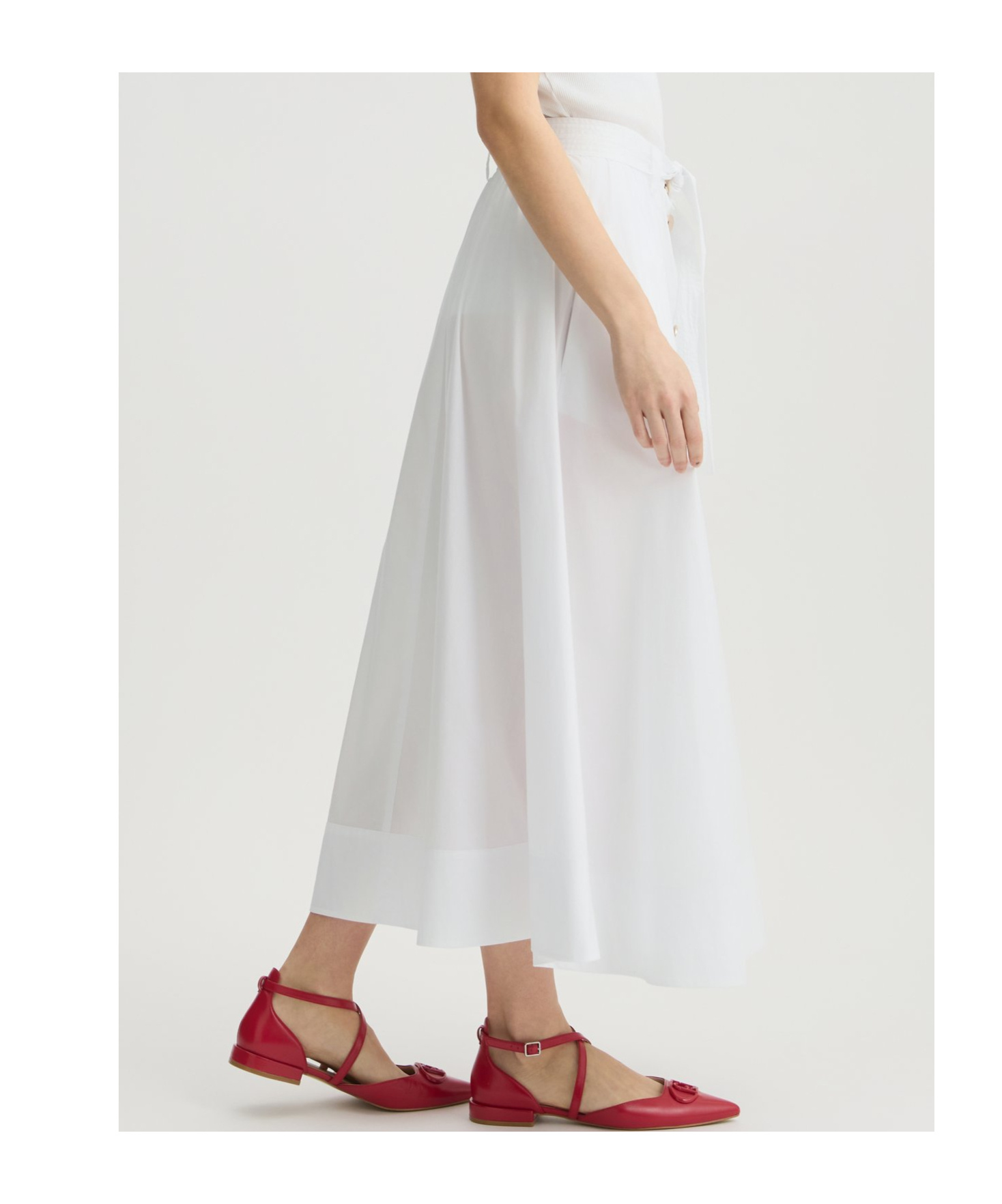 Shop Liu •jo White Midi Skirt