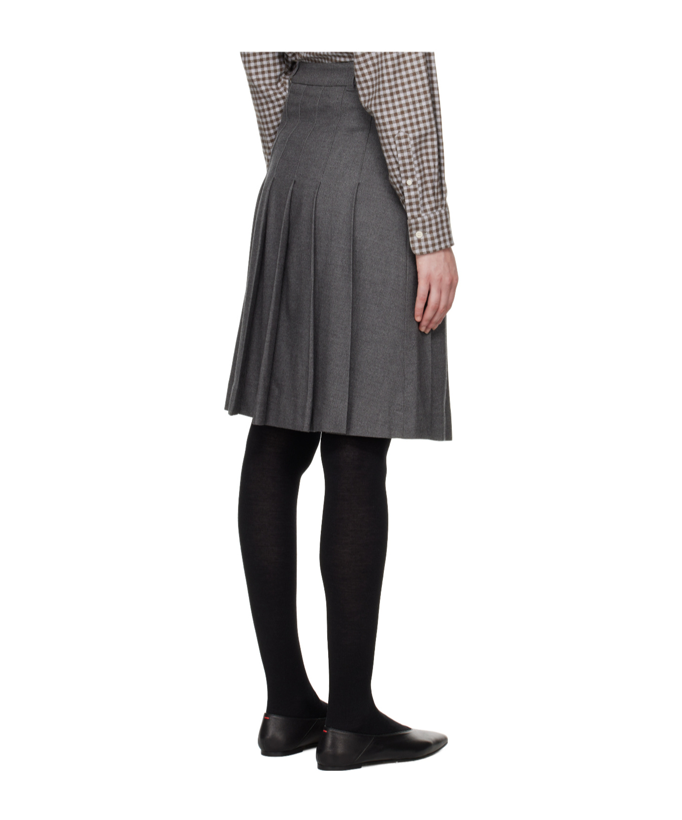 Dunst Flannel Pleats Midi Skirt