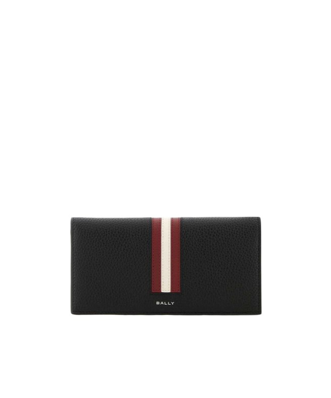 Shop Bally Ribbon Bi-fold Continental Wallet In Black