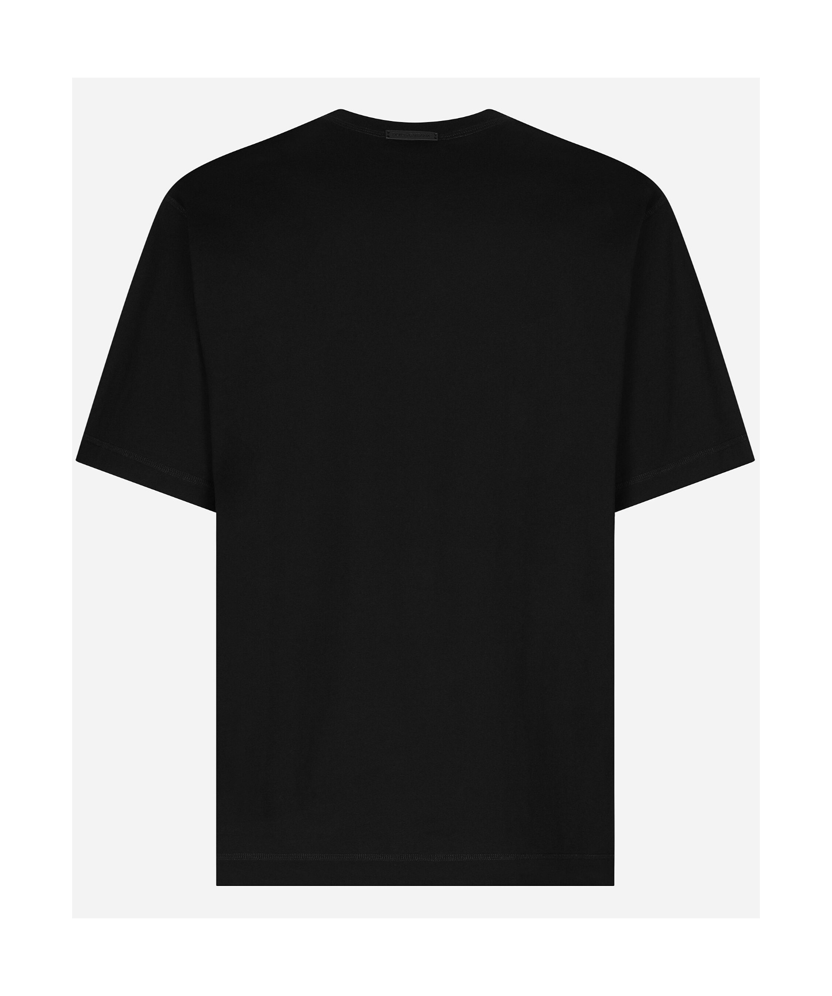 Dolce & Gabbana Cotton T-shirt With Dg Logo Print In Black