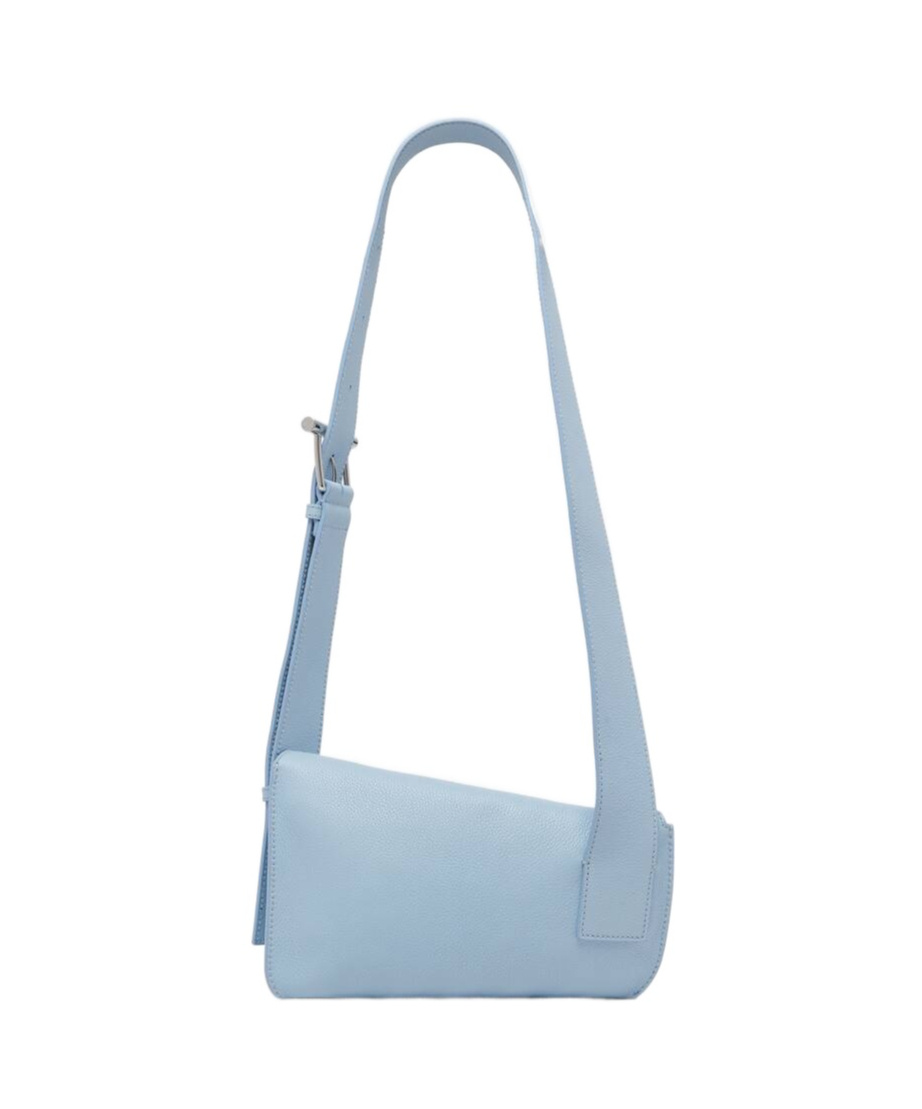 Alexander Mcqueen Leather T-bar Sling Cross-body Bag In Shirt Blue