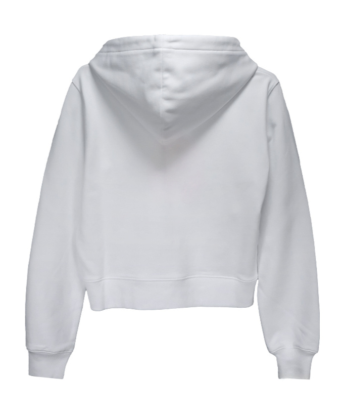 Moschino Hooded Printed Hoodie In White