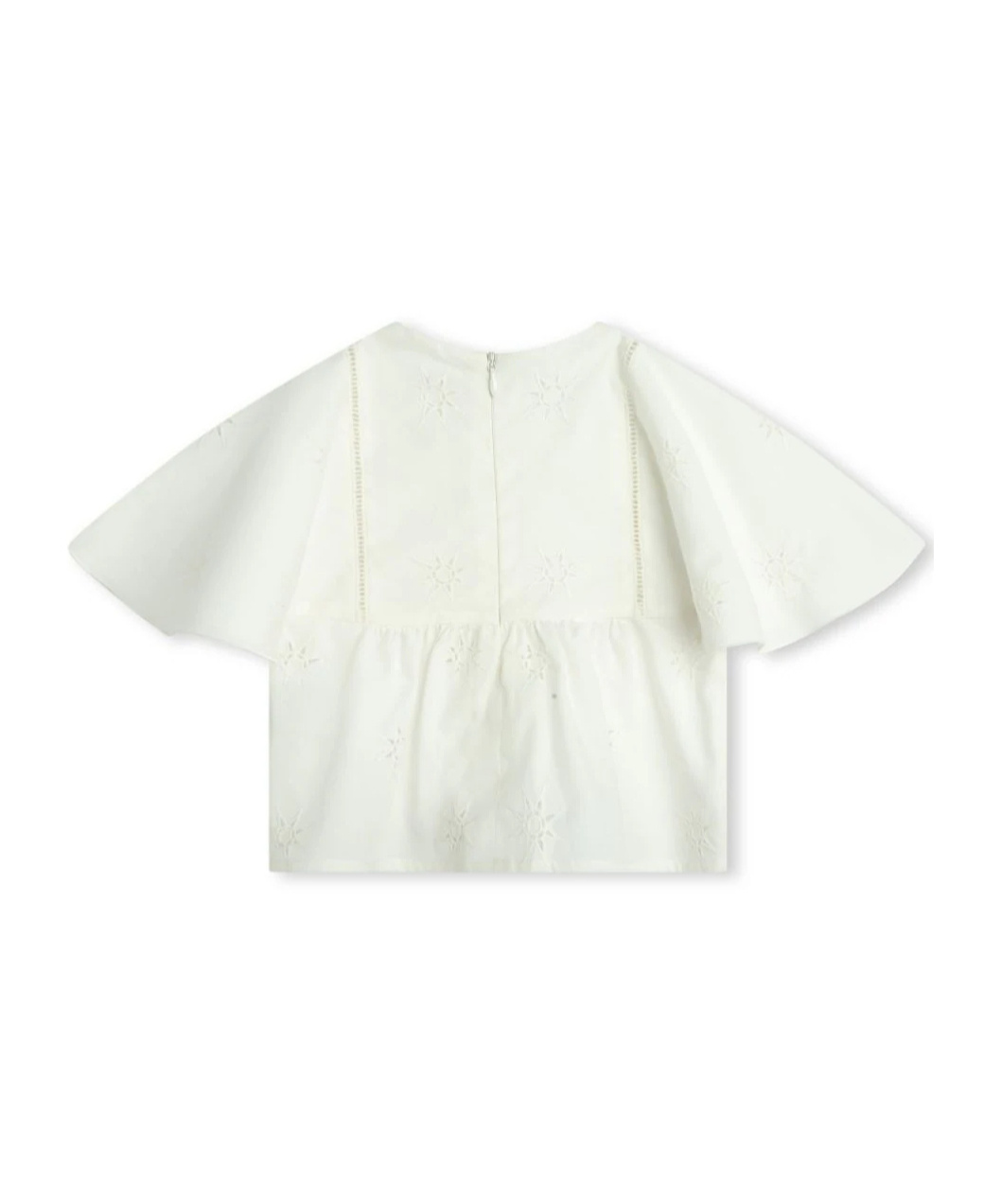 Chloé Embroidered Blouse In White